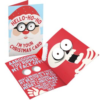 Scream And Shake 3D Funny Santa Christmas Card! Humourous Xmas Joke Card For Him And Her, 2 of 10