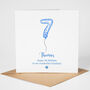 Personalised Blue Balloon 7th Birthday Card, thumbnail 2 of 5