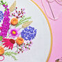 Summer Bouquet Embroidery Kit, thumbnail 3 of 4