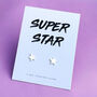 Super Star Sterling Silver Earrings, thumbnail 1 of 3