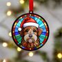 Welsh Terrier In Santa Hat Suncatcher Decoration, thumbnail 1 of 6