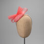 Coral Fascinator Cocktail Hat ' Candace', thumbnail 4 of 8
