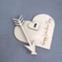 Heart And Arrow Wood Valentine Card, thumbnail 3 of 4