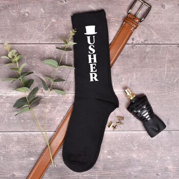 Personalised Name Groom Wedding Day Socks, 2 of 4