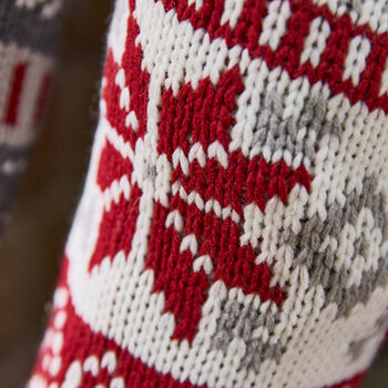 Personalised Nordic Knitted Christmas Stocking, 8 of 9
