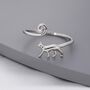Adjustable Cat Ring In Sterling Silver, thumbnail 2 of 10