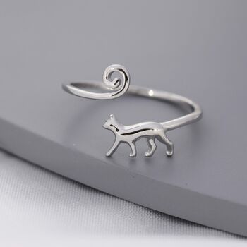 Adjustable Cat Ring In Sterling Silver, 2 of 10