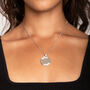 Octagon Silver Coin Necklace In Rhodium Plated Sterling Silver, thumbnail 2 of 5