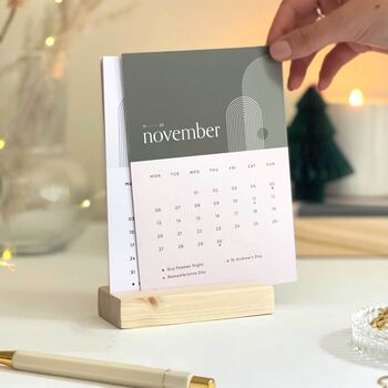 2023 2024 Mid Year Refillable Desk Calendar With Stand, 2 of 10