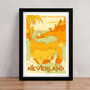 Neverland Vintage Style Travel Poster, thumbnail 2 of 4
