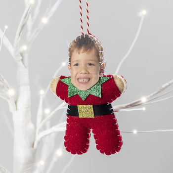 Personalised Elf Christmas Tree Decoration, 2 of 8