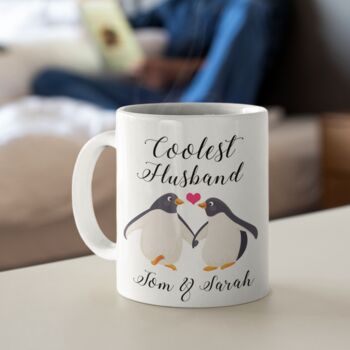 Husband Penguin Personalised Mug, 3 of 3