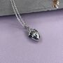 925 Sterling Silver Anatomical Heart Charm Necklace, thumbnail 3 of 9