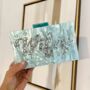 Blue Bride To Be Wifey Pearl Sparkle Clutch Bag, thumbnail 1 of 6