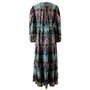 'Farren' Navy And Turquoise Paisley Maxi Dress, thumbnail 4 of 5