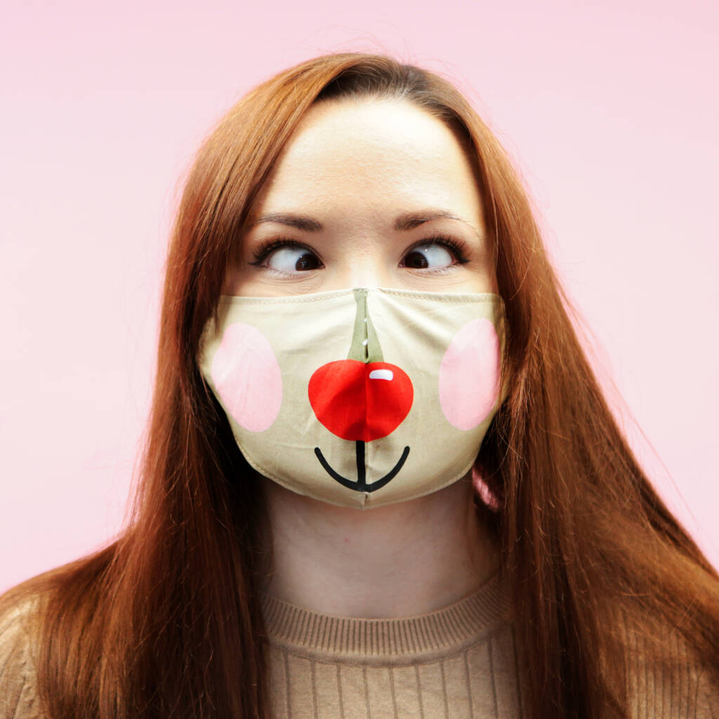 Festive Rudolph The Reindeer Face Mask By Postbox Party ...