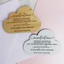 Personalised Christening Cloud Magnet Invitation, thumbnail 1 of 4
