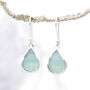 Aquamarine Gemstone Pendant And Earring Jewellery Set, thumbnail 7 of 7