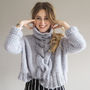 Cropped Cable Knit Jumper Knitting Kit, thumbnail 11 of 11
