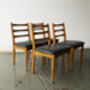 Set Four Mid Century Dining Chairs By Schreiber, thumbnail 5 of 8