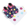Dotty Fish Navy Spotty Dotty Soft Leather Baby Shoes With Barefoot Soles, thumbnail 6 of 11
