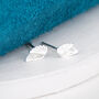 Sterling Silver Tiny Angel Wing Stud Earrings, thumbnail 2 of 5