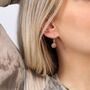 Sterling Silver Rose Gold Yarn Earrings, thumbnail 2 of 5