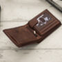 Men's Leather Wallet Embossed Big Fish Design Rfid, thumbnail 4 of 6