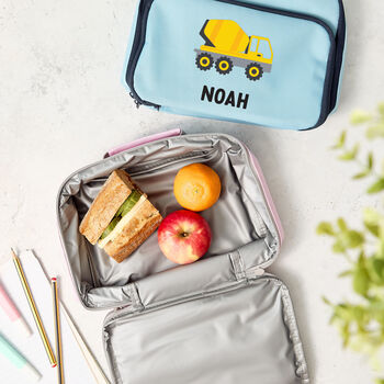 Kids Construction Lunch Bag Personalised Gift, 2 of 6
