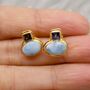 Larimar And Iolite Silver Studs, thumbnail 4 of 7