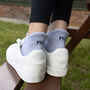 Delicate Pink And Organic Sport Grey Women Trainer Socks, thumbnail 2 of 7
