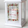 Personalised Poinsettia White LED Lantern – Christmas Ornament, thumbnail 2 of 6