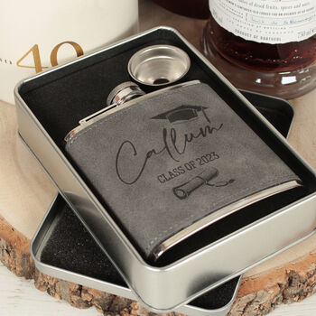 Personalised Graduation Gift Hip Flask, 5 of 8