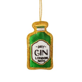 Zari Embroidery Gin Hanging Decoration, 5 of 5
