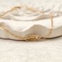 Dainty Paperclip Bracelet Gold, thumbnail 1 of 8