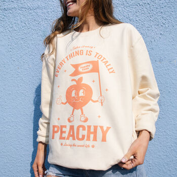 Everything Is Peachy Women’s Graphic Sweatshirt, 2 of 3
