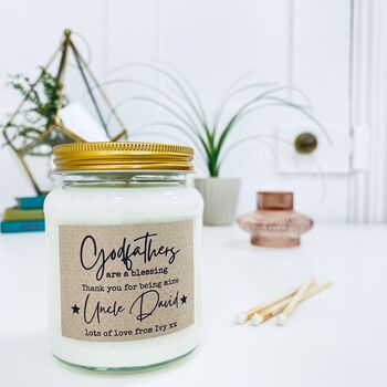 Personalised 'Godmothers Are A Blessing' Soy Candle, 3 of 9