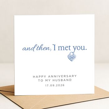 Anniversary Card For Husband, Romantic Personalised Card For Him, 2 of 7