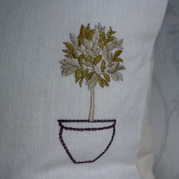 Handmade Repurposed Fabric Flower Pots Cushion, 6 of 8