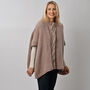 Anna Lou In Mink Poncho Easy Knitting Kit, thumbnail 1 of 9