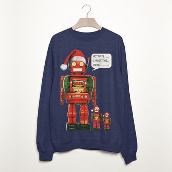 Activate Christmas Mode Robot Women's Sweatshirt, 3 of 3