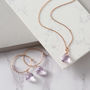 Pink Amethyst And Rose Gold Fill Necklace, thumbnail 2 of 4