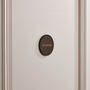 Personalised Brass Door Plaque Sign With Leather Insert, thumbnail 4 of 4