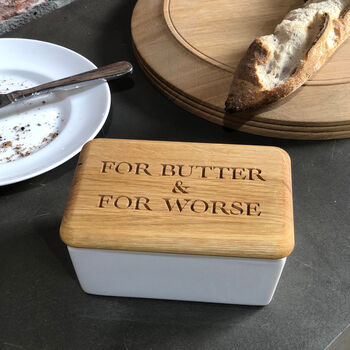 'For Butter And For Worse' Couples Butter Dish, 2 of 4