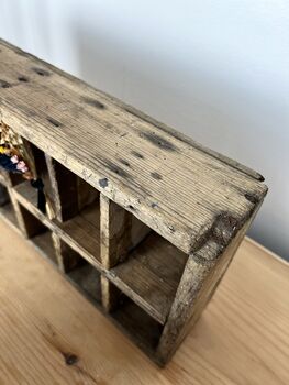 Vintage Wooden Compartment Organiser Tray, 3 of 6
