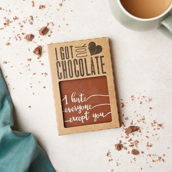'I Hate Everyone Except You' Valentine's Chocolate Bar, 3 of 6