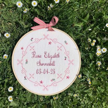 Embroidered Name Hoop Floral, 4 of 7