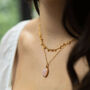 Rose Quartz Pendant Necklace, thumbnail 2 of 3