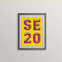 Se20 Neon London Postcode Typography Print, thumbnail 2 of 4