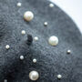 Pearl Embellished Wool Beret, thumbnail 11 of 12